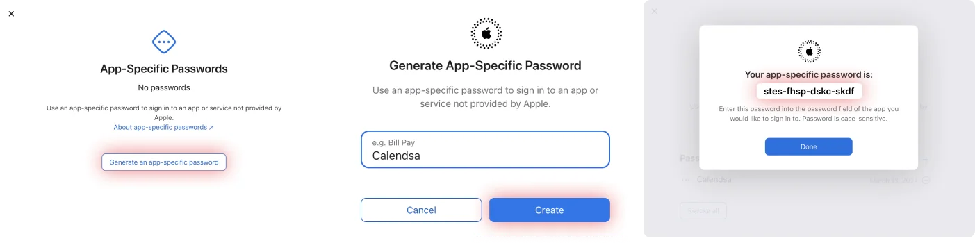 generate app specific password apple
