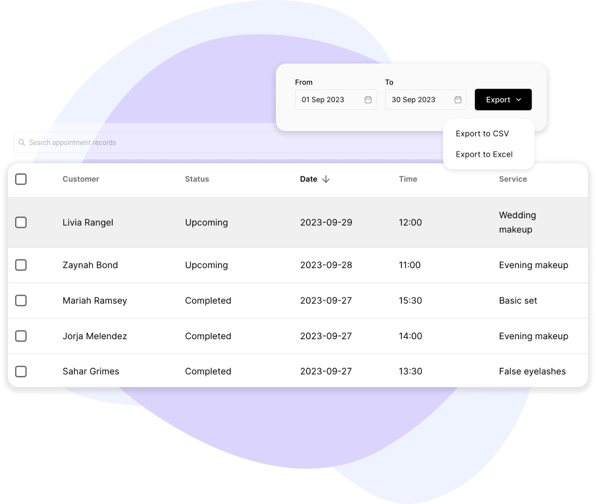 reports table services